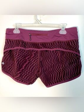 Lululemon Speed Short Purple Patterned Shorts size 8